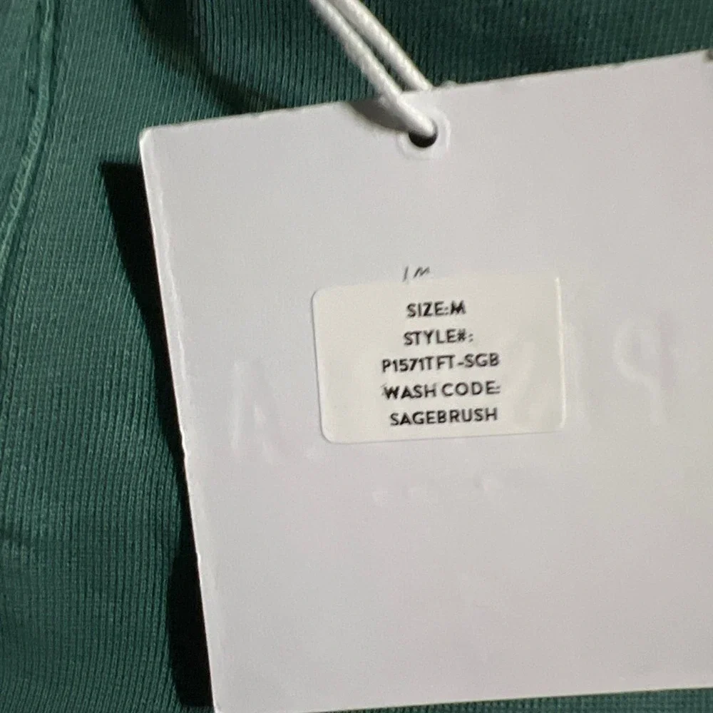 Pistola Pia Raw Hem Cotton Polo Midi Dress in Sagebrush Green Size‎ M NWT